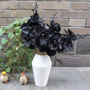 Fleur noire artificielle pour décoration intérieure