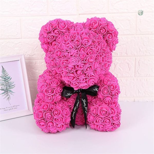 Ours en peluche, fleur éternelle en forme d'ours