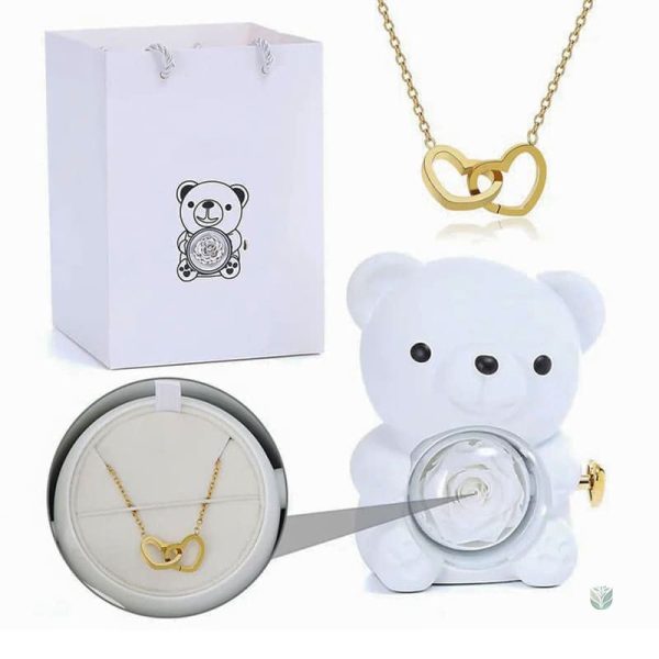 Ours rose avec collier pour toute occasion