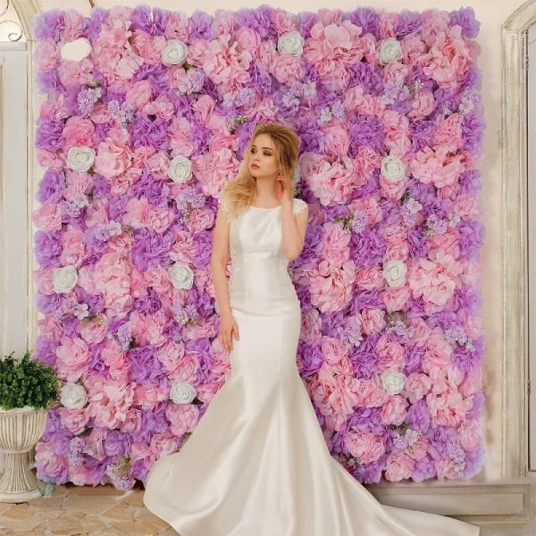 Panneau mural fleurs artificielles décoratif