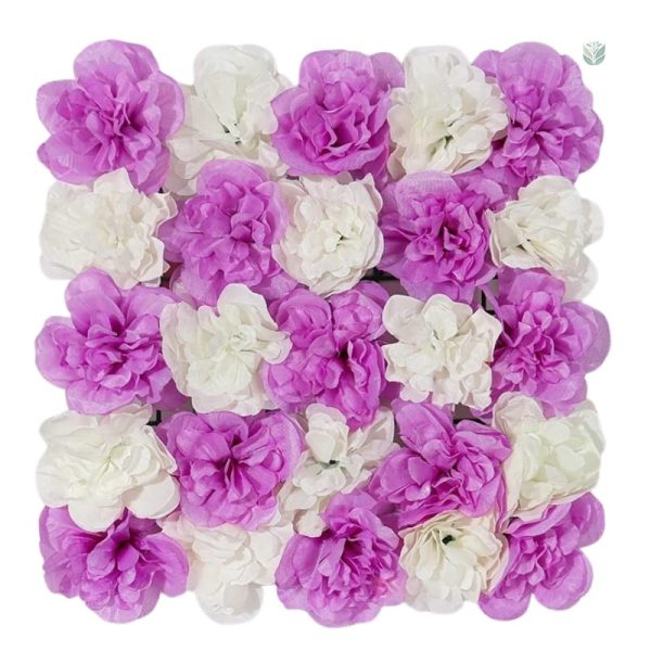 Panneau de décoration avec fleurs artificielles