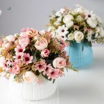 Bouquet de fleurs artificielles colorées pour décoration