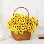 Petit tournesol artificiel en fleurs décoratives