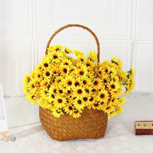 Petit tournesol artificiel en fleurs décoratives