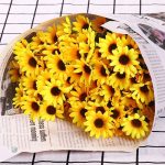 Fleurs artificielles tournesol pour décoration intérieure