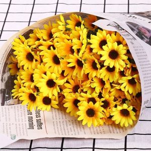 Fleurs artificielles tournesol pour décoration intérieure