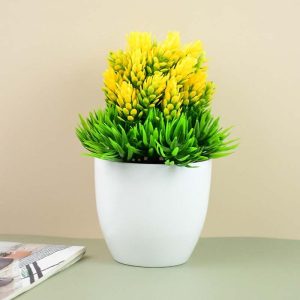 Plante déco artificielle compacte, style moderne