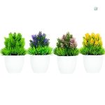 Plante en pot artificielle, ajout de verdure stylée