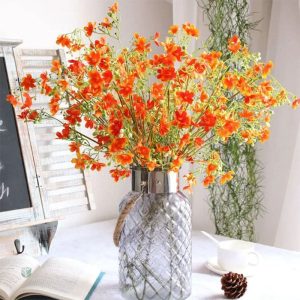 Petites fleurs artificielles colorées pour décoration intérieure