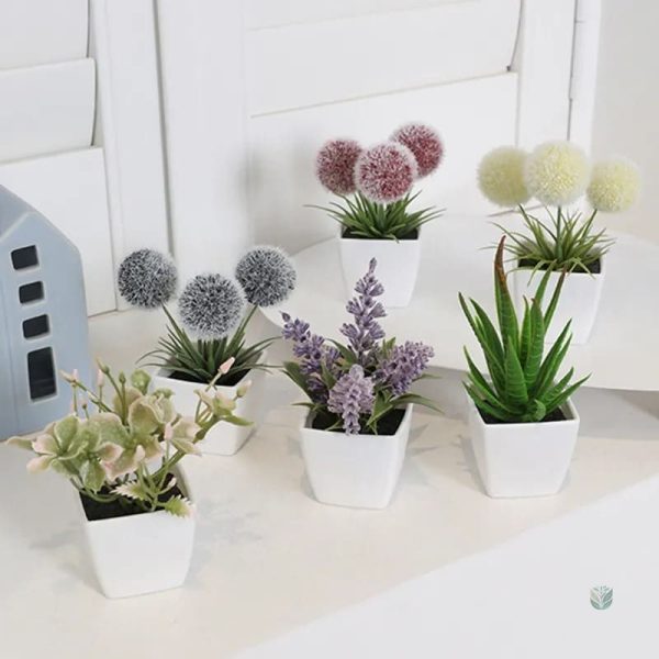 Fleurs artificielles en pot, idéal pour toutes les pièces