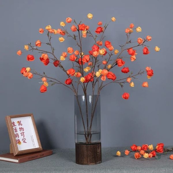 Fleurs artificielles Physalis pour décoration intérieure