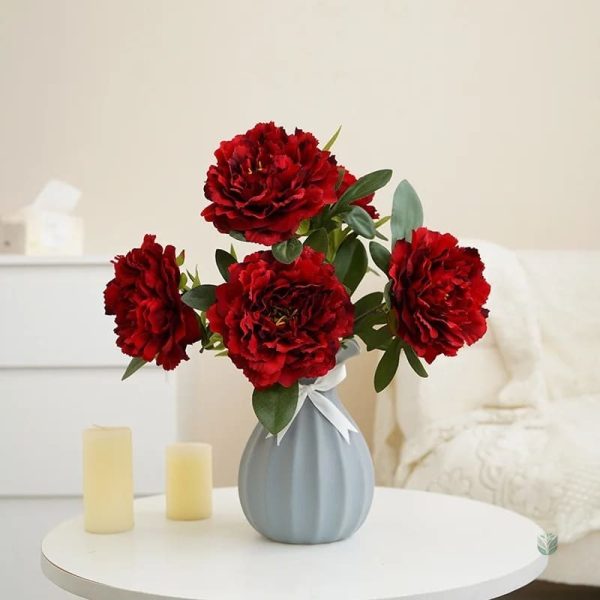 Pivoines arbustives artificielles en fleurs colorées