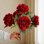 Arrangement de pivoines artificielles pour intérieur