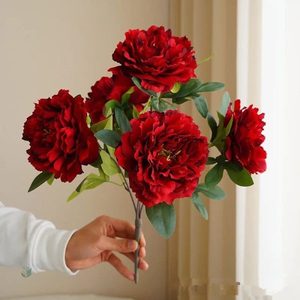 Arrangement de pivoines artificielles pour intérieur