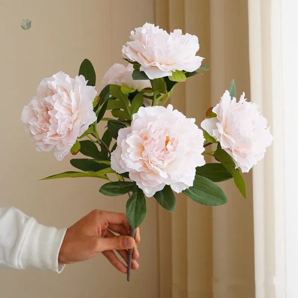Bouquet de pivoines artificielles, look naturel