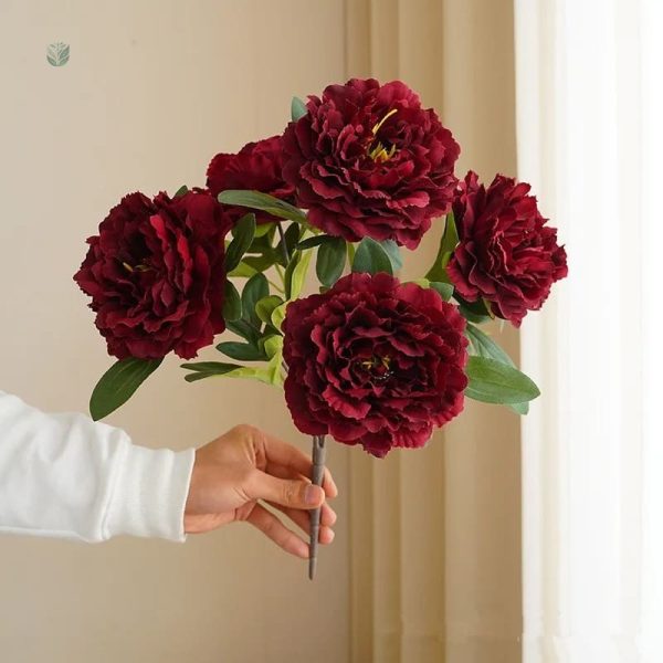 Fleurs de pivoines artificielles en diverses teintes