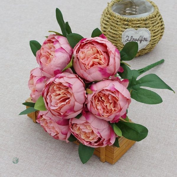 Arrangement de pivoines artificielles pour table et centre de table