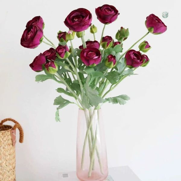 Fleurs décoratives : renoncules artificielles
