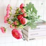 Fleurs artificielles renoncules de couleur pastel