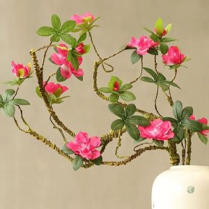 Branches artificielles de rhododendron pour décoration intérieure