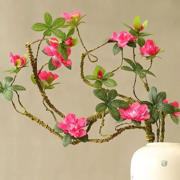 Branches artificielles de rhododendron pour décoration intérieure