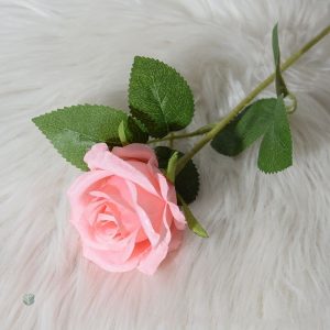 Fleur rose artificielle pour décoration intérieure