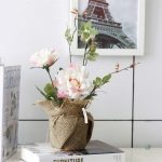 Rose décorative en pot, idéale pour la maison ou le bureau