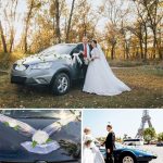 Élégante rose pour embellir votre voiture nuptiale