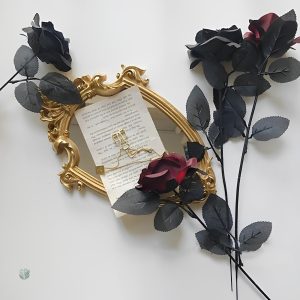 Roses noires artificielles pour décoration gothique