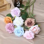 Rose artificielle pas cher en couleur vive