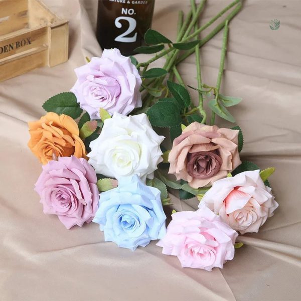 Rose artificielle pas cher en couleur vive