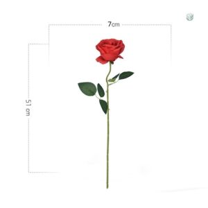 Rose rouge synthétique, durable et réaliste pour la maison