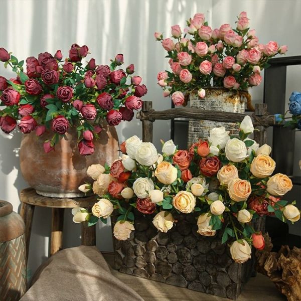 Rose artificielle au style vintage
