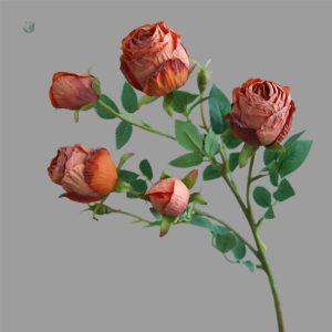 Fleur rose artificielle au design classique