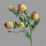 Fleur rose élégante en tissu