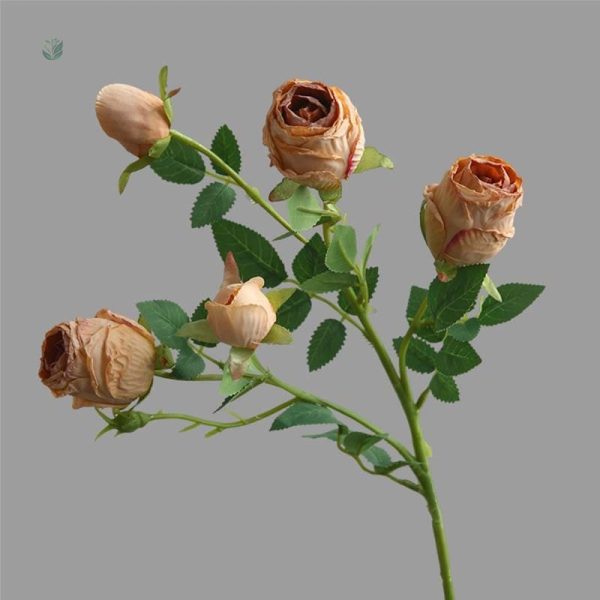 Rose artificielle au look rétro