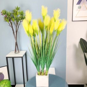 Plante artificielle en roseau pour intérieur moderne