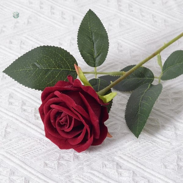 Bouquet de roses en velours décoratif