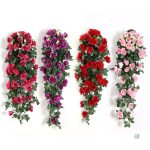 Roses artificielles tombantes pour décoration intérieure