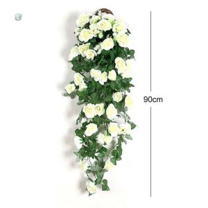 Roses suspendues artificielles, style chic et naturel