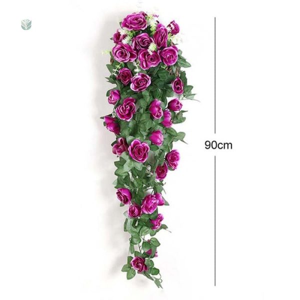 Roses artificielles tombantes, décoration florale durable