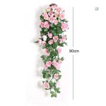 Fleurs décoratives tombantes, roses artificielles de qualité