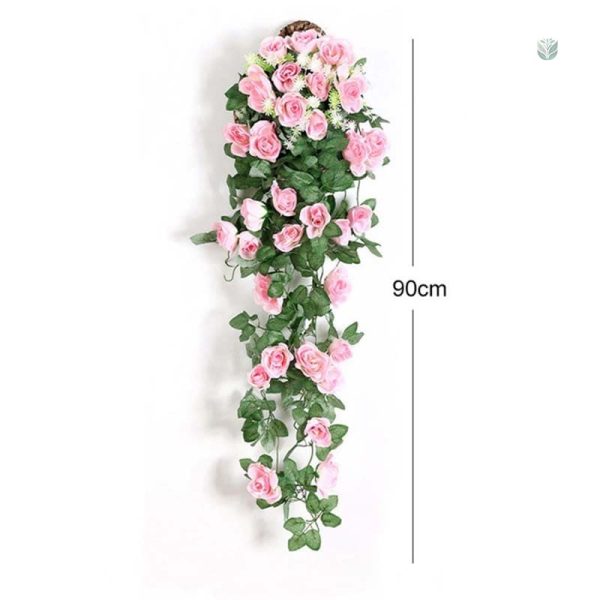 Fleurs décoratives tombantes, roses artificielles de qualité