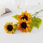 Fleur artificielle tournesol, idéale pour la décoration intérieure