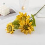 Fleurs artificielles pas chères, tournesol lumineux et coloré
