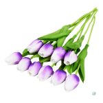 Tulipes artificielles colorées pour décoration intérieure - vue 3