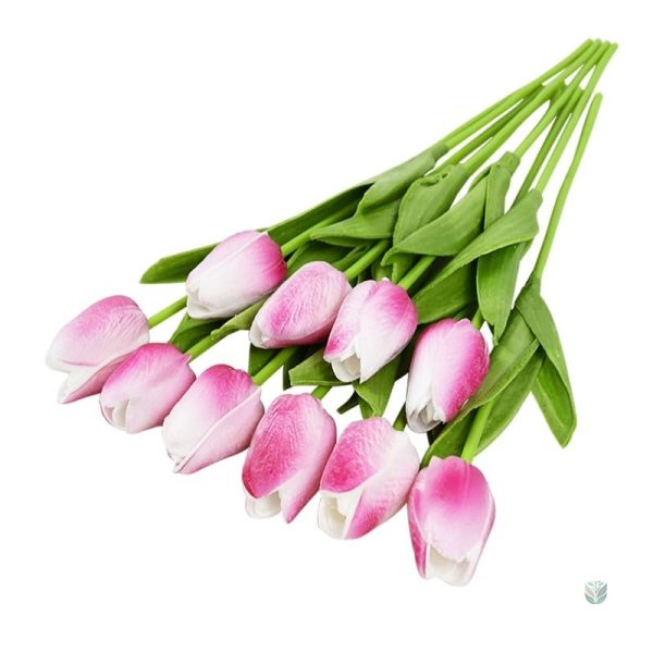 Tulipes artificielles colorées pour décoration intérieure - vue 5