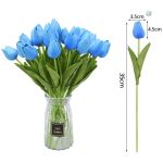 Tulipes artificielles colorées pour décoration intérieure - vue 8