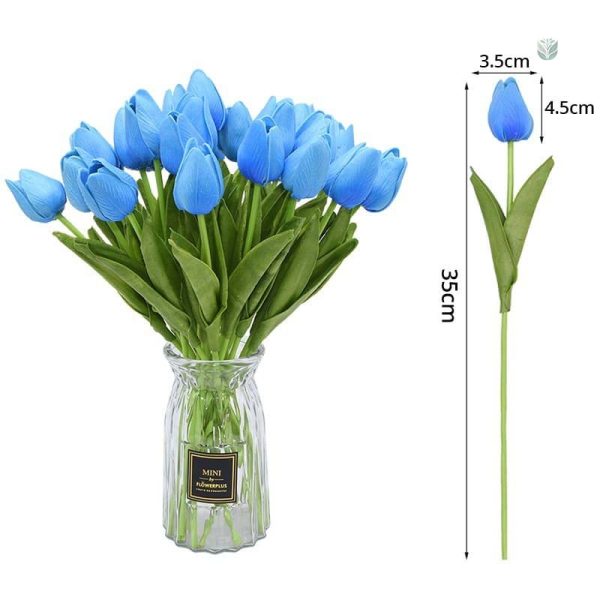 Tulipes artificielles colorées pour décoration intérieure - vue 8