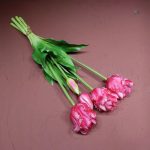 Bouquet artificiel tulipes perroquet multicolores